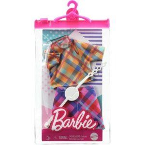Barbie Fashion Pack Crop Top Plaid Mini Skirt Heart Sunglasses Fanny Pack New
